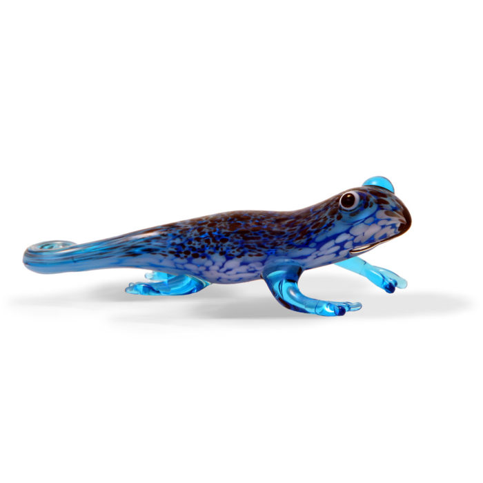 Large Glass Blue Lizard