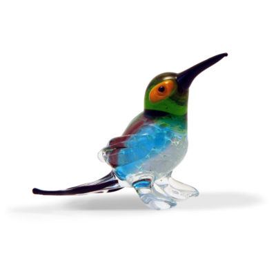 Large Glass Standing Hummingbird