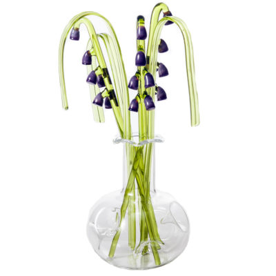 Glass Flower Lavender in a Vase