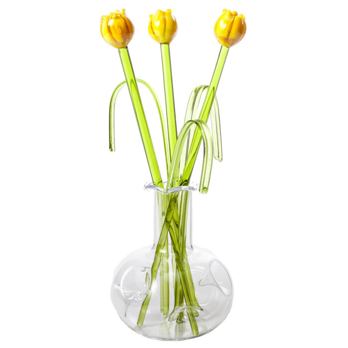 Glass Flower Tulip in a Vase