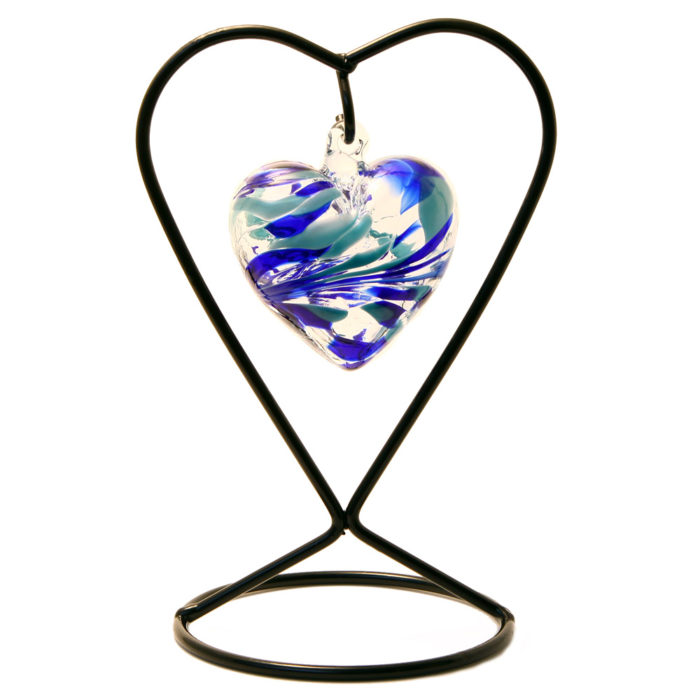 The March Birthstone Glass Heart