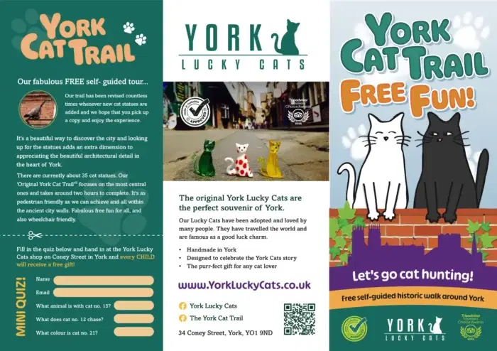 The York Cat Trail Map York Lucky Cats The York Cat Trail Map York Lucky Cats