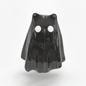 Black Obsidian Lucky Ghost Cat